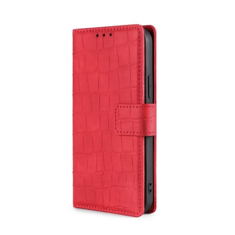 Чохол-книжка Skin Feel Crocodile Texture для Samsung Galaxy S22 5G - червоний