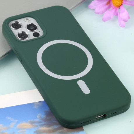 Противоударный чехол Nano Silicone (Magsafe) для iPhone 13 Pro Max - зеленый