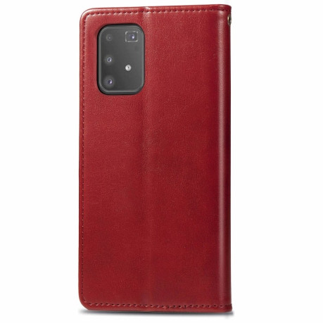 Чехол- книжка Retro Solid Color на Samsung Galaxy S10 Lite-красный