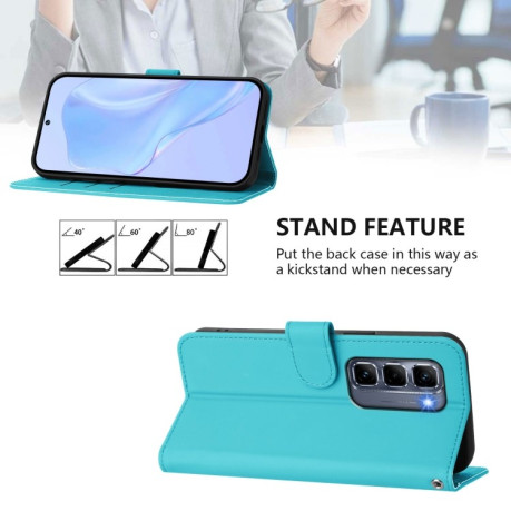 Чехол-книжка Skin Feel Solid Color Leather для Infinix Hot 50 Pro+ - синій
