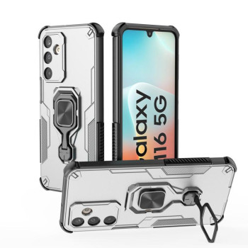 Протиударний чохол Metal Kickstand TPU Hybrid PC на Samsung Galaxy M16 5G — сірий