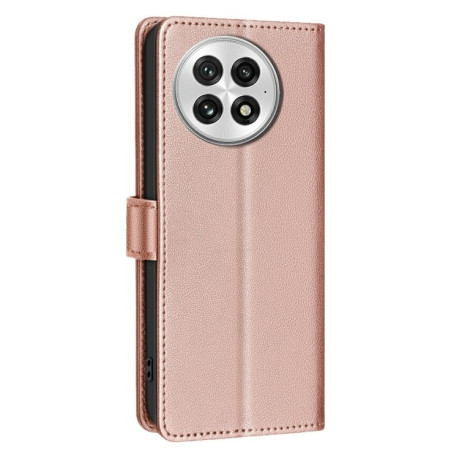 Чехол-книжка Litchi Texture RFID Anti-theft Leather для OnePlus 13 - золотой