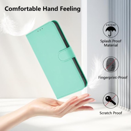 Чехол-книжка Skin Feel S-type для Xiaomi Redmi Note 14 Pro 5G/Poco X7 - зеленый