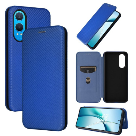 Чехол-книжка Carbon Fiber Texture на OnePlus Nord CE4 Lite - синий