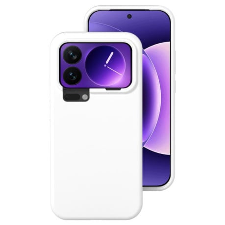 Силиконовый чехол Liquid Silicone Skin-friendly на Xiaomi 17 Pro - белый