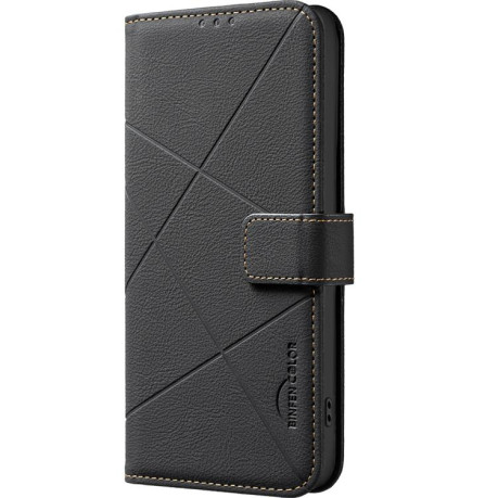Чохол-книжка Geometric Pattern RFID Leather для Infinix Note 40 Pro 4G / 40 Pro+ 5G - чорний
