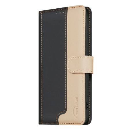 Чохол-книжка Color Matching RFID Anti-theft Leather для Xiaomi Redmi Note 14 5G/Poco M7 Pro 5G - чорний