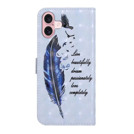 Чехол-книжка Oil Embossed Pattern для iPhone 16 Plus - разноцветные