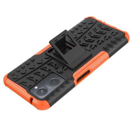 Противоударный чехол Tire Texture на Realme 9i/OPPO A76/A96 - оранжевый