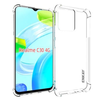 Противоударный чехол ENKAY Clear для Realme C30 4G - прозрачный