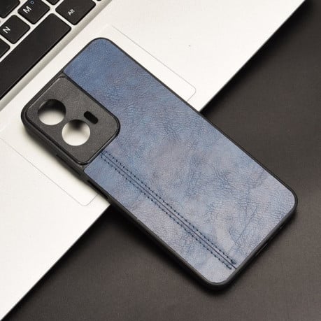Ударозащитный чехол Sewing Cow Pattern для Motorola Moto G35 5G - синий