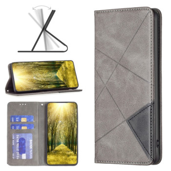 Чохол-книжка Rhombus Texture для OPPO Reno7 5G Global/ Find X5 Lite/OnePlus Nord CE2 5G - сірий