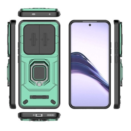 Противоударный чехол Sliding Camshield для Realme 13 Pro 5G Global - зеленый