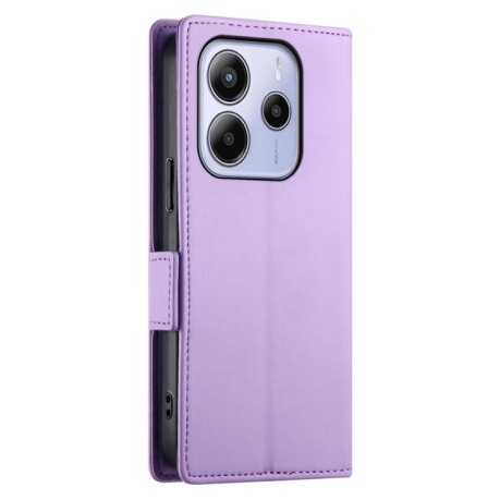 Чохол-книжка Side Buckle Magnetic Frosted Leather для Xiaomi Redmi Note 14 4G 164.84mm - фіолетовий