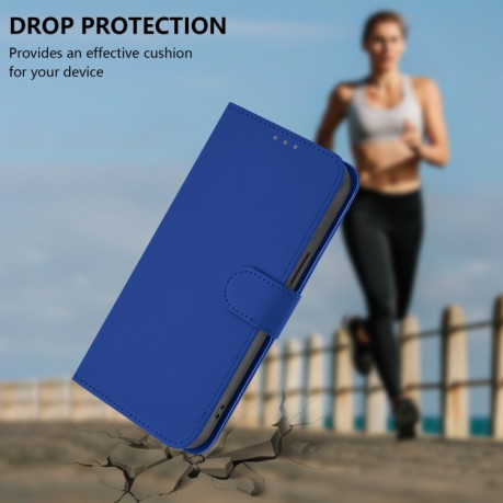 Чехол-книжка Skin Feel Solid Color Leather для Infinix Zero 30 4G - синий