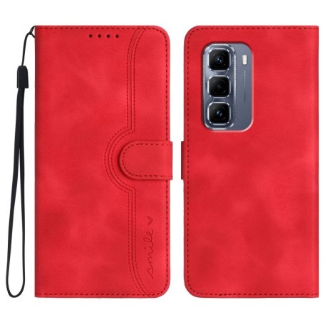 Чехол-книжка Skin Feel Heart Amile для Infinix Hot 50 Pro+ 4G - красный
