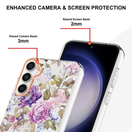 Противоударный чехол Flowers and Plants Series для Samsung Galaxy S23 FE 5G - Peony