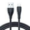 Кабель JOYROOM 2.4A USB to 8 Pin Surpass Series Fast Charging Data Cable, Length:1.2m - чорний