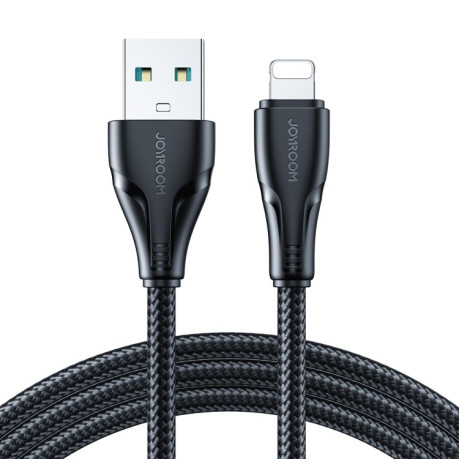 Кабель JOYROOM 2.4A USB to 8 Pin Surpass Series Fast Charging Data Cable, Length:1.2m - черный
