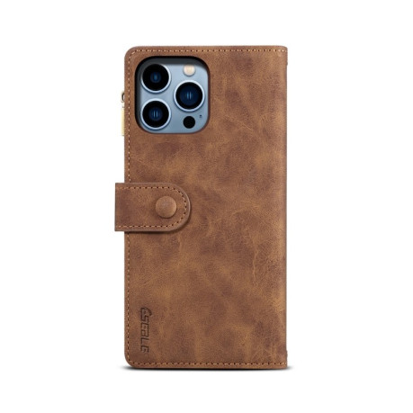 Чохол-гаманець Retro Frosted для iPhone 14 Pro Max - коричневий