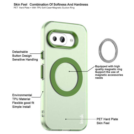 Протиударний чохол IMAK Candy Series Shockproof MagSafe для Google Pixel 9a - червоний
