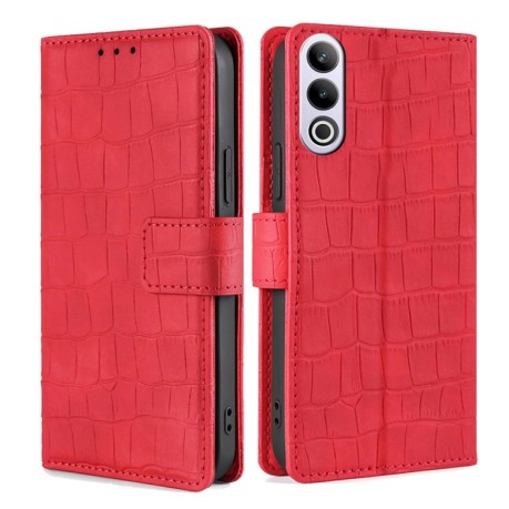 Чехол-книжка Skin Feel Crocodile Texture для OnePlus Ace 3V 5G - красный