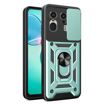 Противоударный чехол Camera Sliding для Motorola Edge 50 Ultra - зеленый