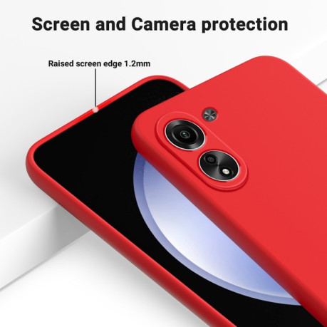 Силиконовый чехол Solid Color Liquid Silicone на Xiaomi Redmi 13C/Poco C654G - красный