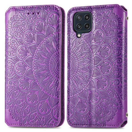 Чехол-книжка Blooming Mandala для Samsung Galaxy M32/A22 4G - фиолетовый
