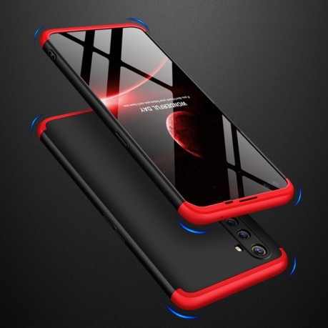 3D чехол GKK Three Stage Splicing Full Coverage на Realme X50 Pro - черно-красный