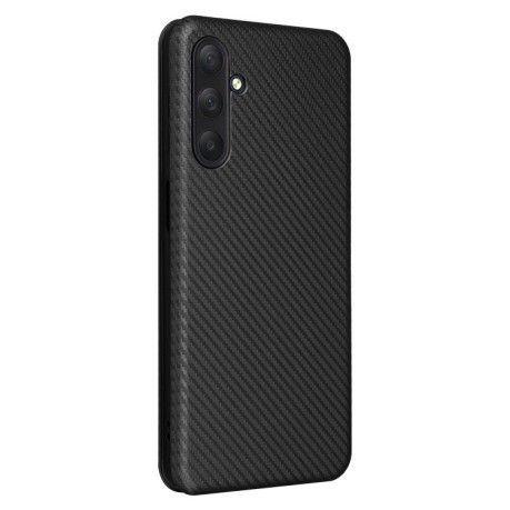 Чехол-книжка Carbon Fiber Texture на Samsung Galaxy M54 5G - черный