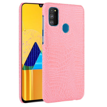 Ударопрочный чехол Crocodile Texture на Samsung Galaxy M21/M30s -розовый
