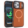 Карбоновий чохол Kalebol з MagSafe на iPhone 18 Pro Max — коричневий