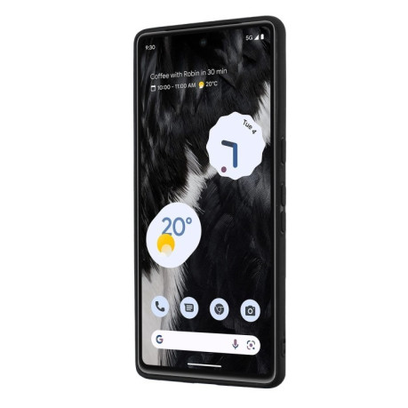 Противоударный чехол Matte with Ring Holder для Google Pixel 8a - черный