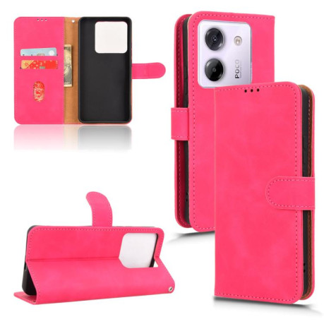 Чохол-книжка Retro Skin Feel Business Magnetic на Xiaomi Poco M7 Pro 5G - пурпурно-червоний