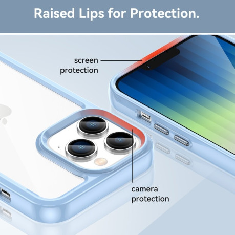 Протиударний чохол Colorful Acrylic Series для iPhone 14 Pro Max - синій