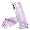 Противоударный чехол Electroplating Casem with Holder для iPhone 11 - фиолетовый