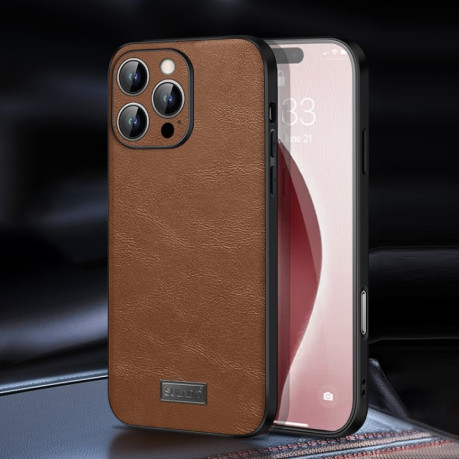 Чехол SULADA Handmade для iPhone 16 Pro Max - коричневый