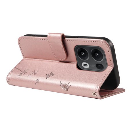 Чехол-книжка Dandelion Embossed Pattern Flip Leather для OPPO Reno13 Pro Global - золото