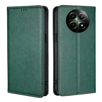 Чехол-книжка Gloss Oil Solid для Realme 13 5G/12 5G/12X 5G - зеленый