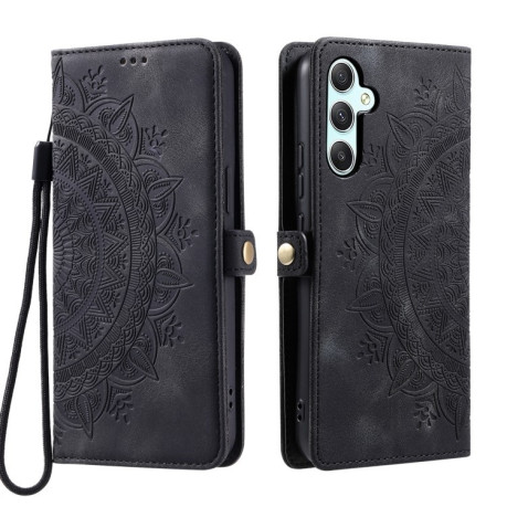 Чохол-книжка Totem Embossed Magnetic Leather для Samsung Galaxy S24 FE 5G - чорний