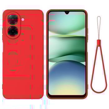 Силиконовый чехол Solid Color Liquid Silicone на Redmi A5 4G 171.7mm / Poco C71 - красный