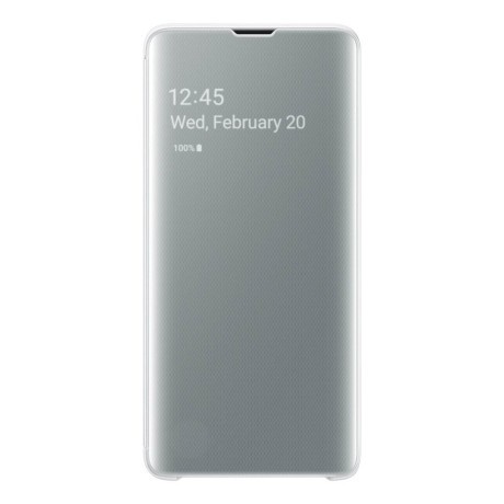 Оригінальний чохол-книжка Samsung Clear View Cover Samsung Galaxy S10 white (EF-ZG975CWEGRU)