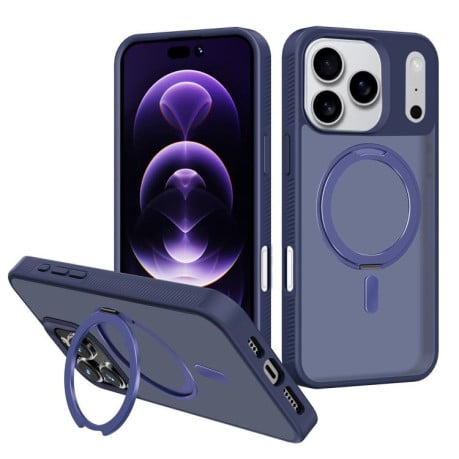 Чехол Kalebol с подставкой и MagSafe гибрид на iPhone 17 Pro - синий
