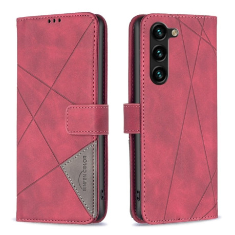 Чехол-книжка Rhombus Texture для Samsung Galaxy S25+ 5G - красный