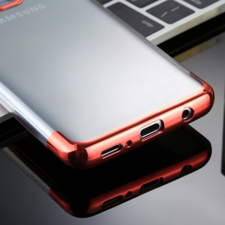Чехол Three Sections Electroplating Side на Samsung Galaxy S9 Plus -  красный