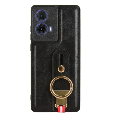 Протиударний чохол Wristband Leather Back для Motorola Moto G85 5G - чорний