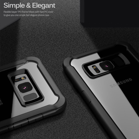 Протиударний силіконовий чохол з бампером на Samsung Galaxy S8+/G955-чорний