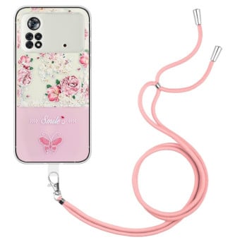 Чохол Bronzing Butterfly Flower для Xiaomi Poco X4 Pro 5G - Peony