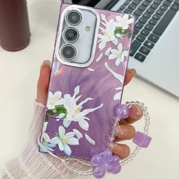 Противоударный чехол с комбинацией твердого и мягкого материала Flowers and Plants блестящий для Samsung Galaxy A16 5G - Gardenia